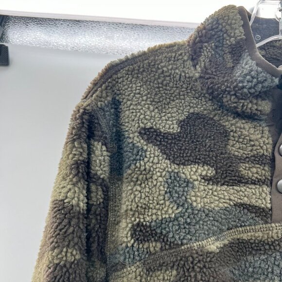 Alpine Sherpa Women's Camouflage Pullover Mock Neck Green Size Small - Picture 3 of 8